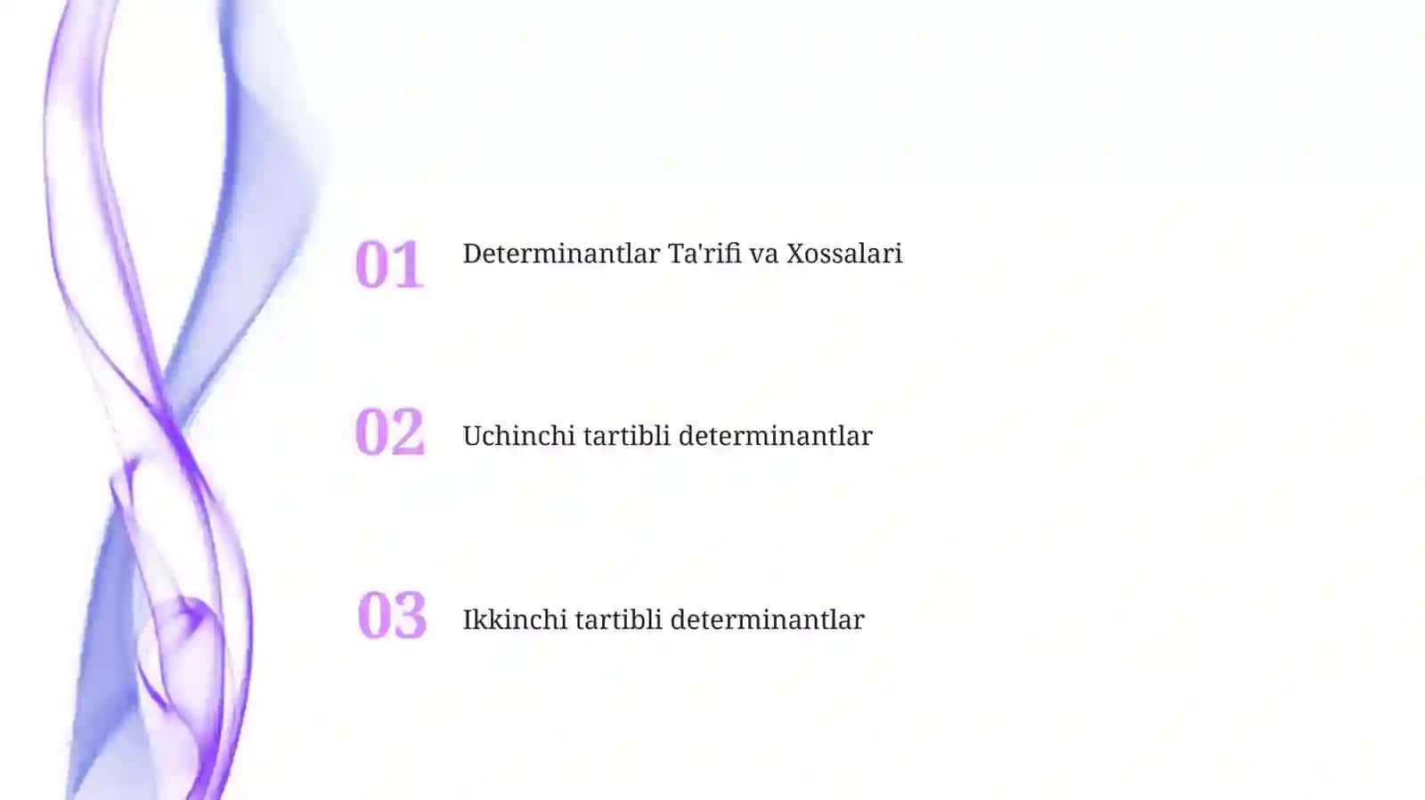 Uchinchi darajali determinantlar 2
