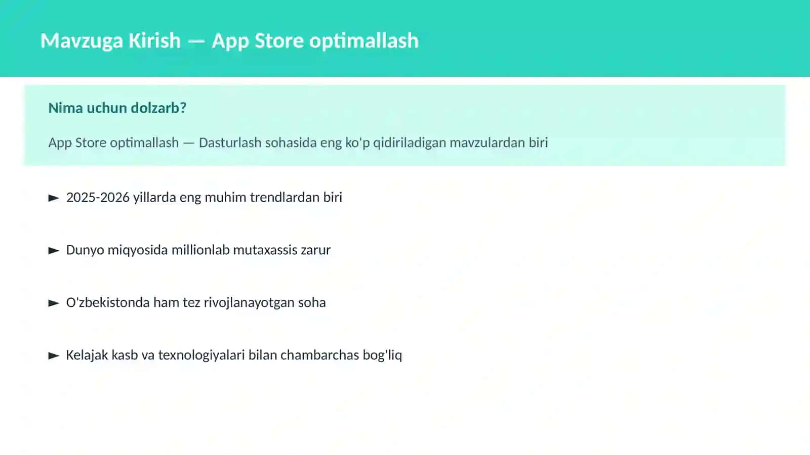 App Store optimallash 2