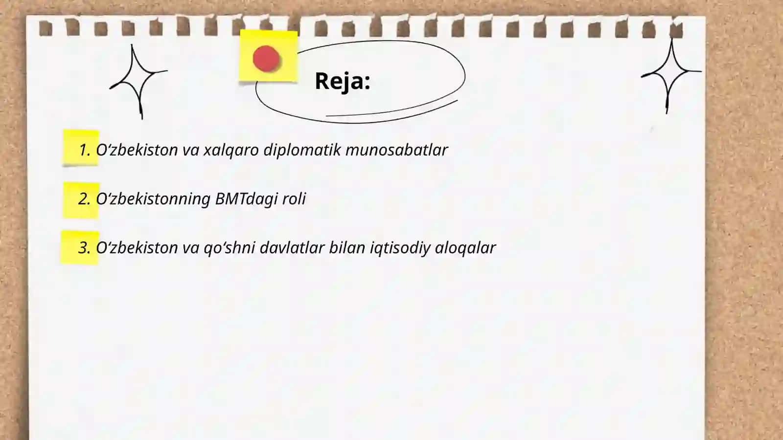 Oʻzbekiston va jahon hamjamiyati 2