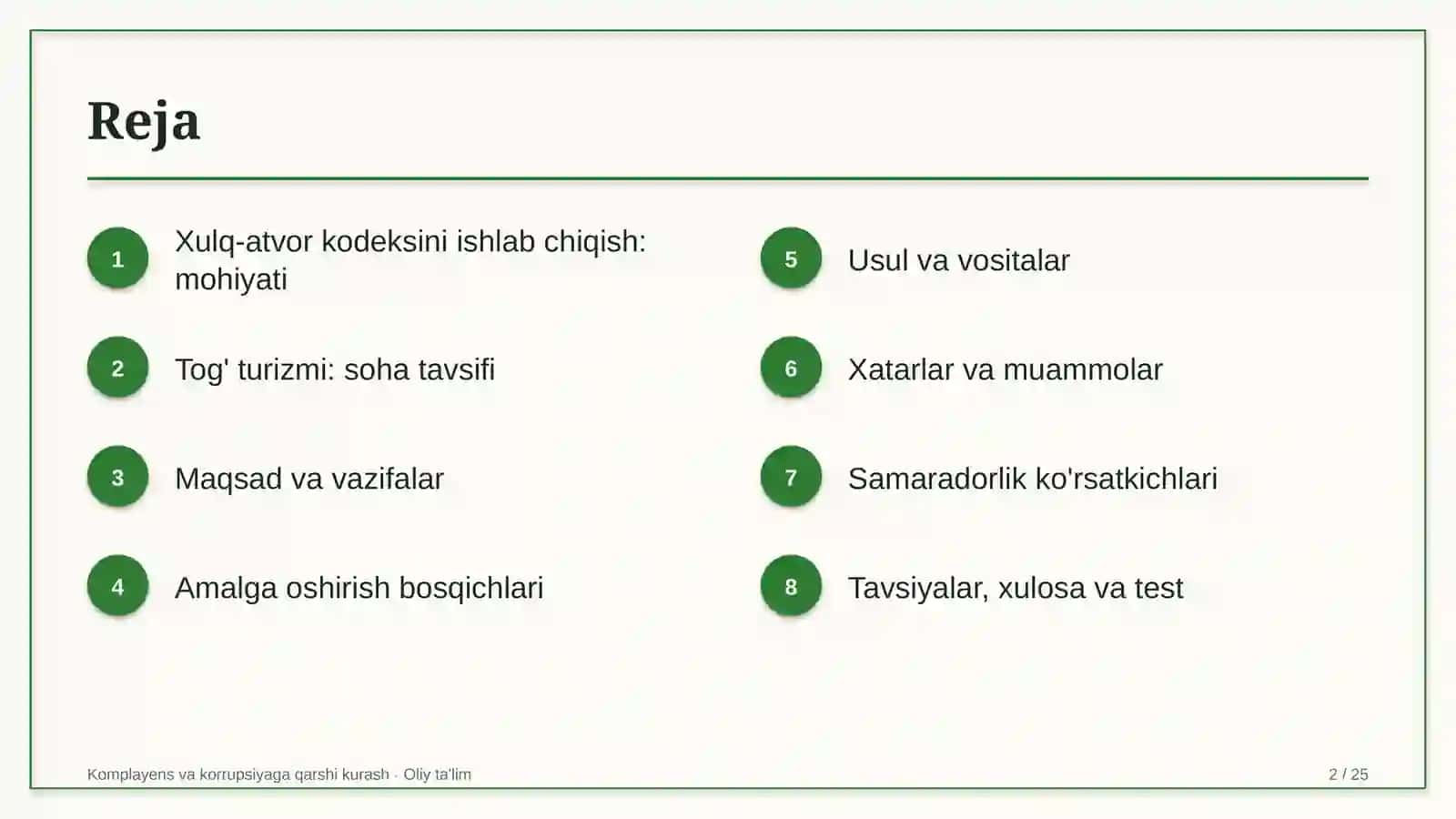 Tog' turizmida xulq-atvor kodeksini ishlab chiqish 2