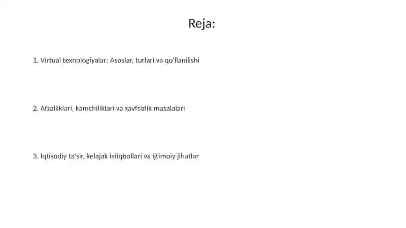 Vertual texnalogiyalar 2