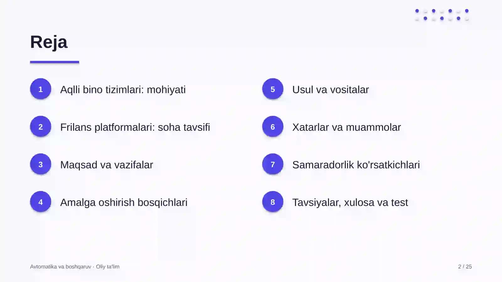 Frilans platformalarida "aqlli bino" tizimlarini joriy etish 2