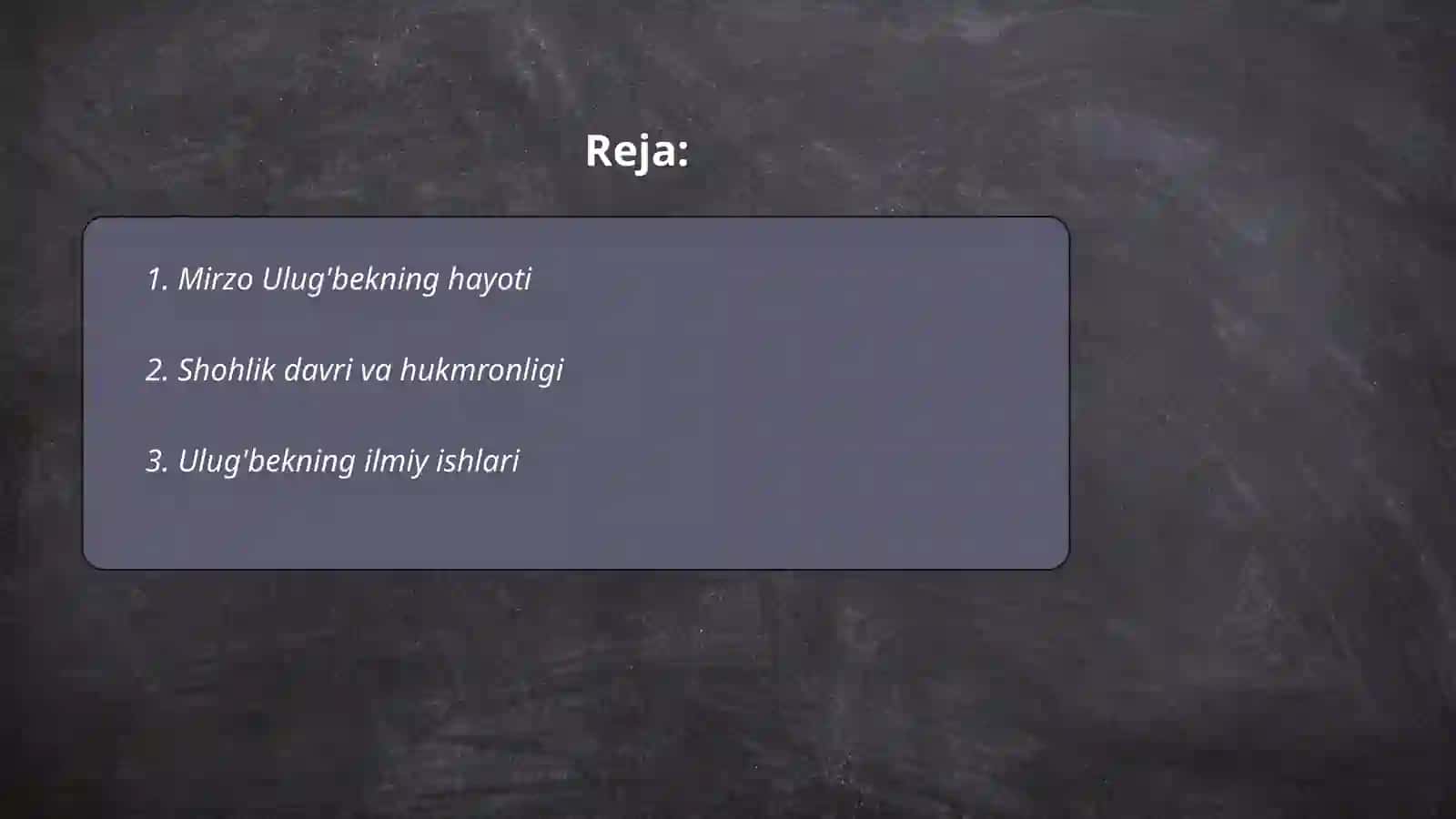 Mirzo Ulug'bek Hayoti 2