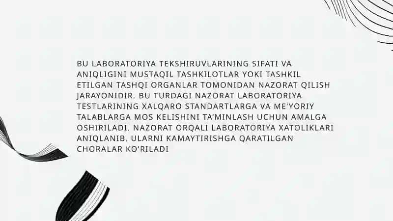LABORATORIYA TEKSHIRUVLARINING TASHQI SIFAT NAZORATI 2
