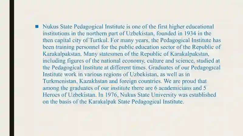 Nukus State Pedagogical Institute 2