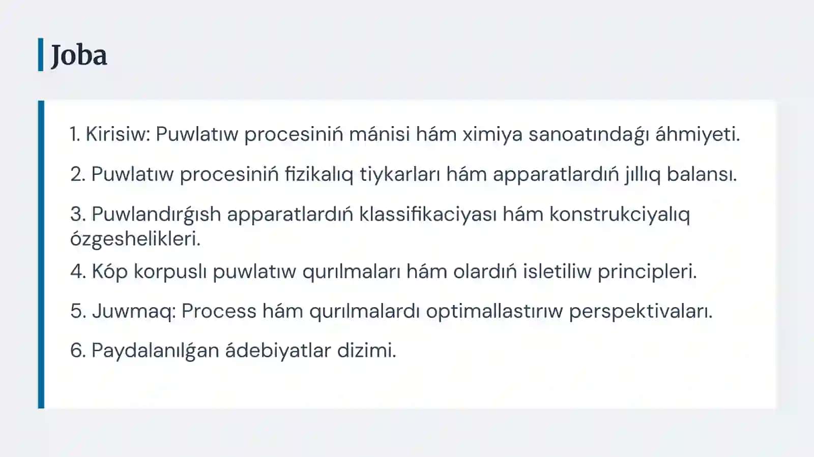 [Puwlatıw processleri.] 2