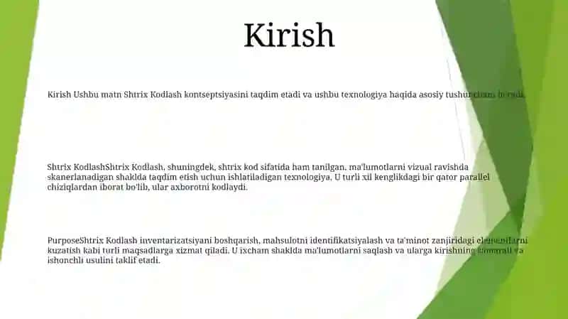 Shtrix Kodlash 2