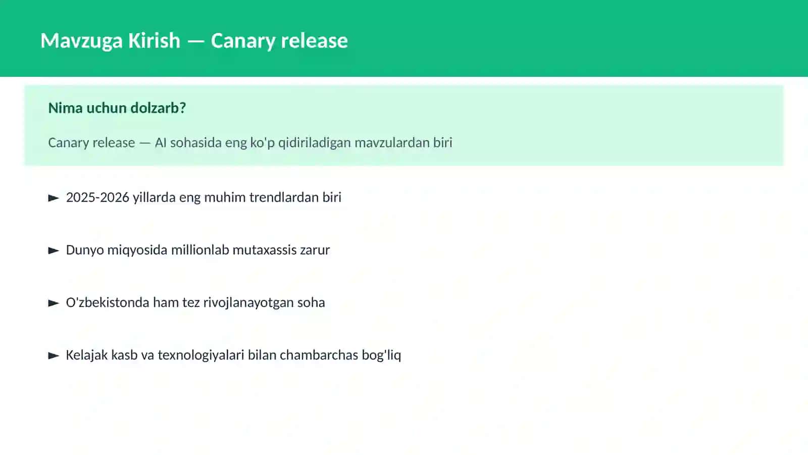 Canary release 2