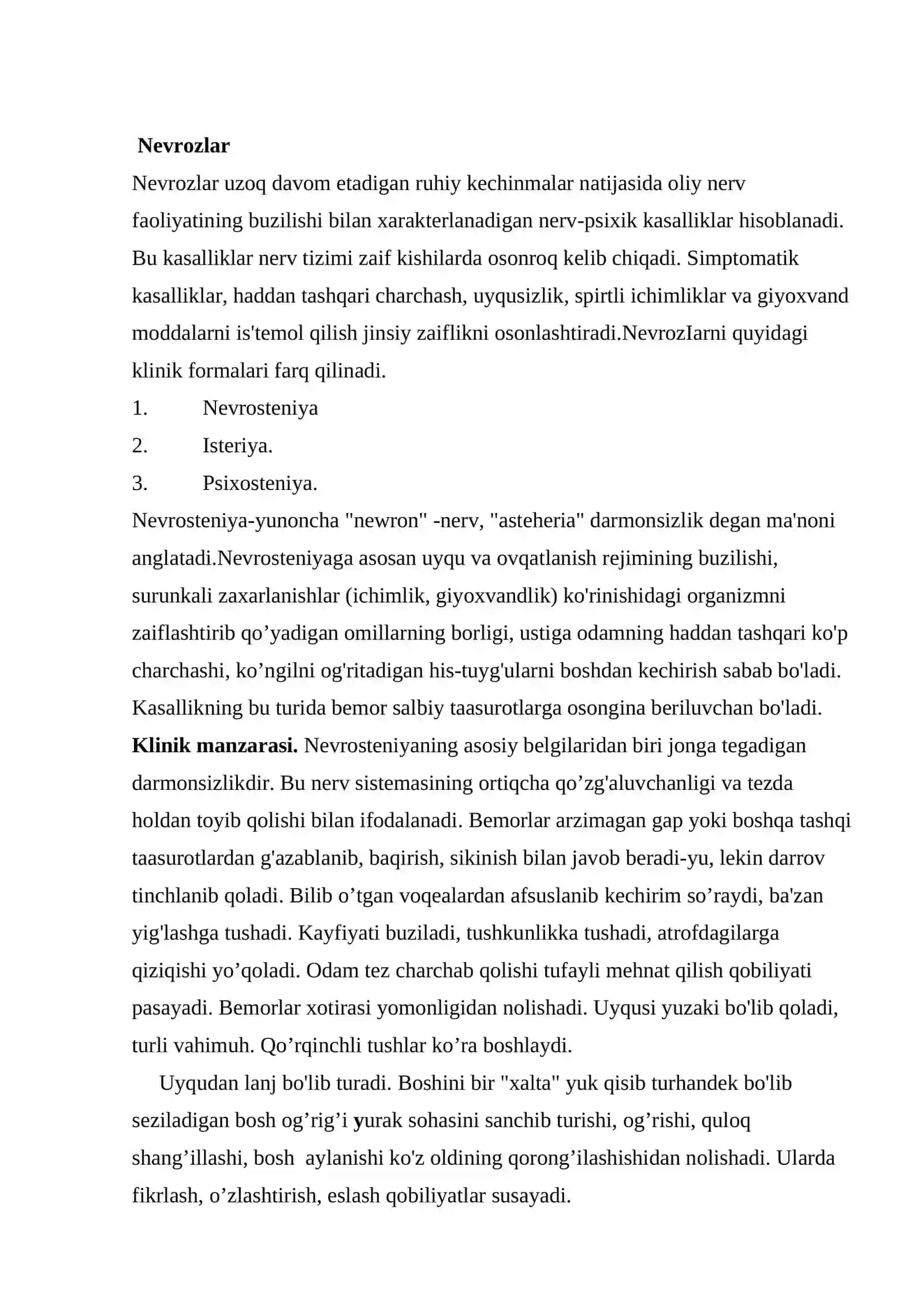 Asab-ruh tizimi kasalliklari 2