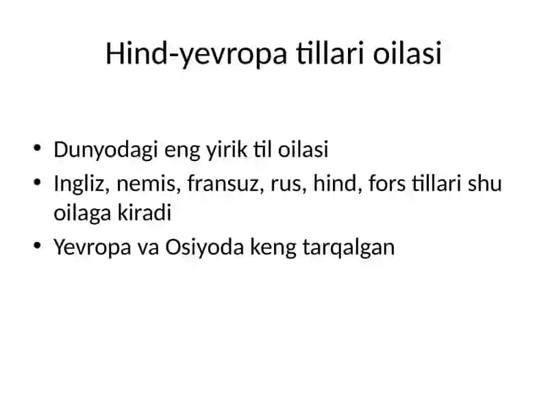 Til oilalari 2