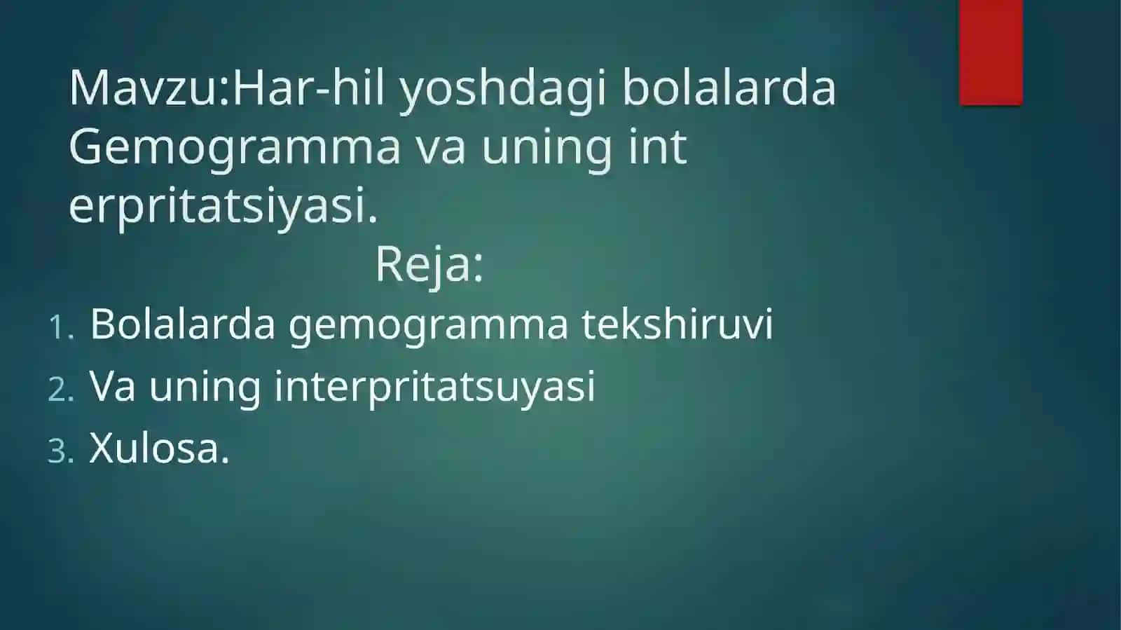 Gemogramma va uning interpritatsiyasi 2