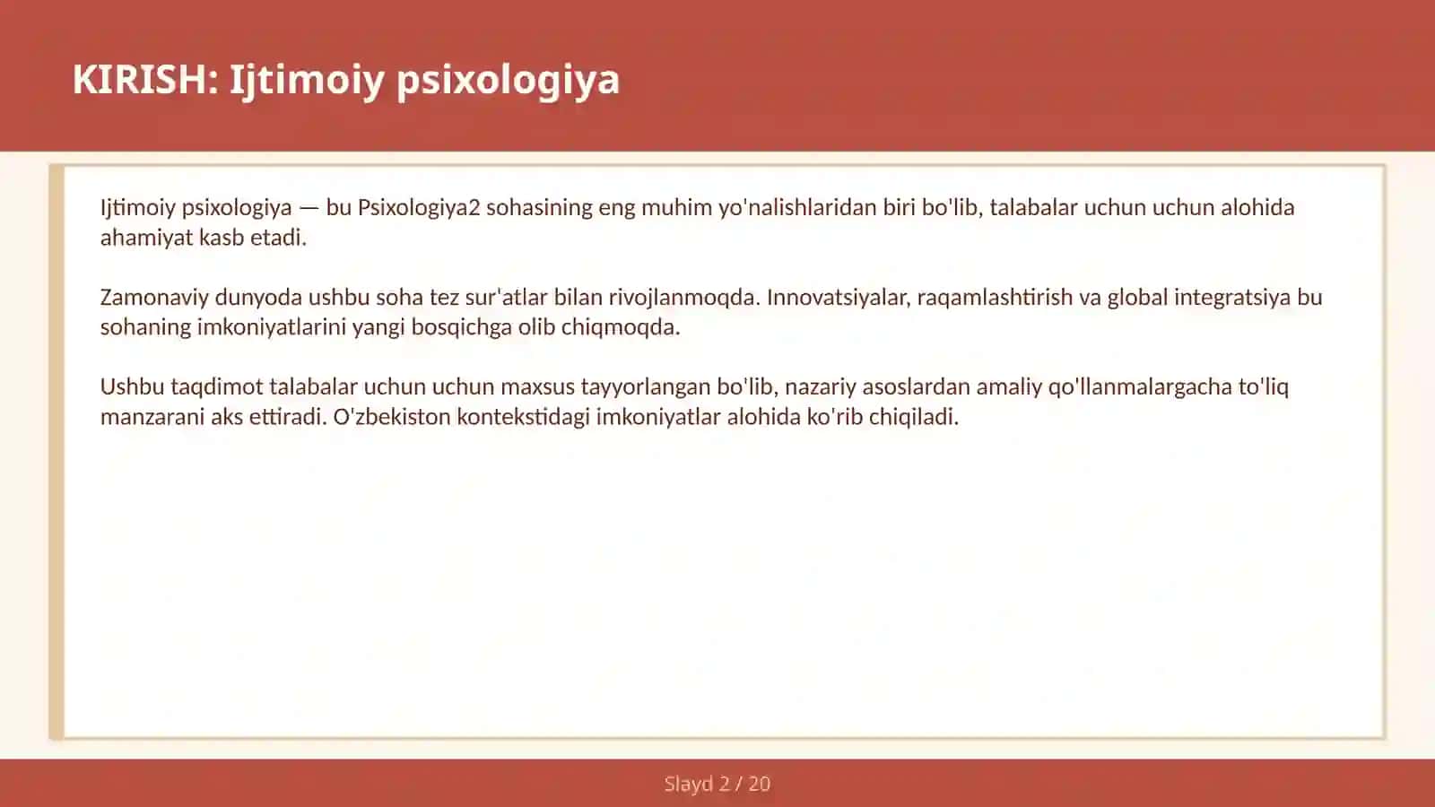 Ijtimoiy psixologiya 2