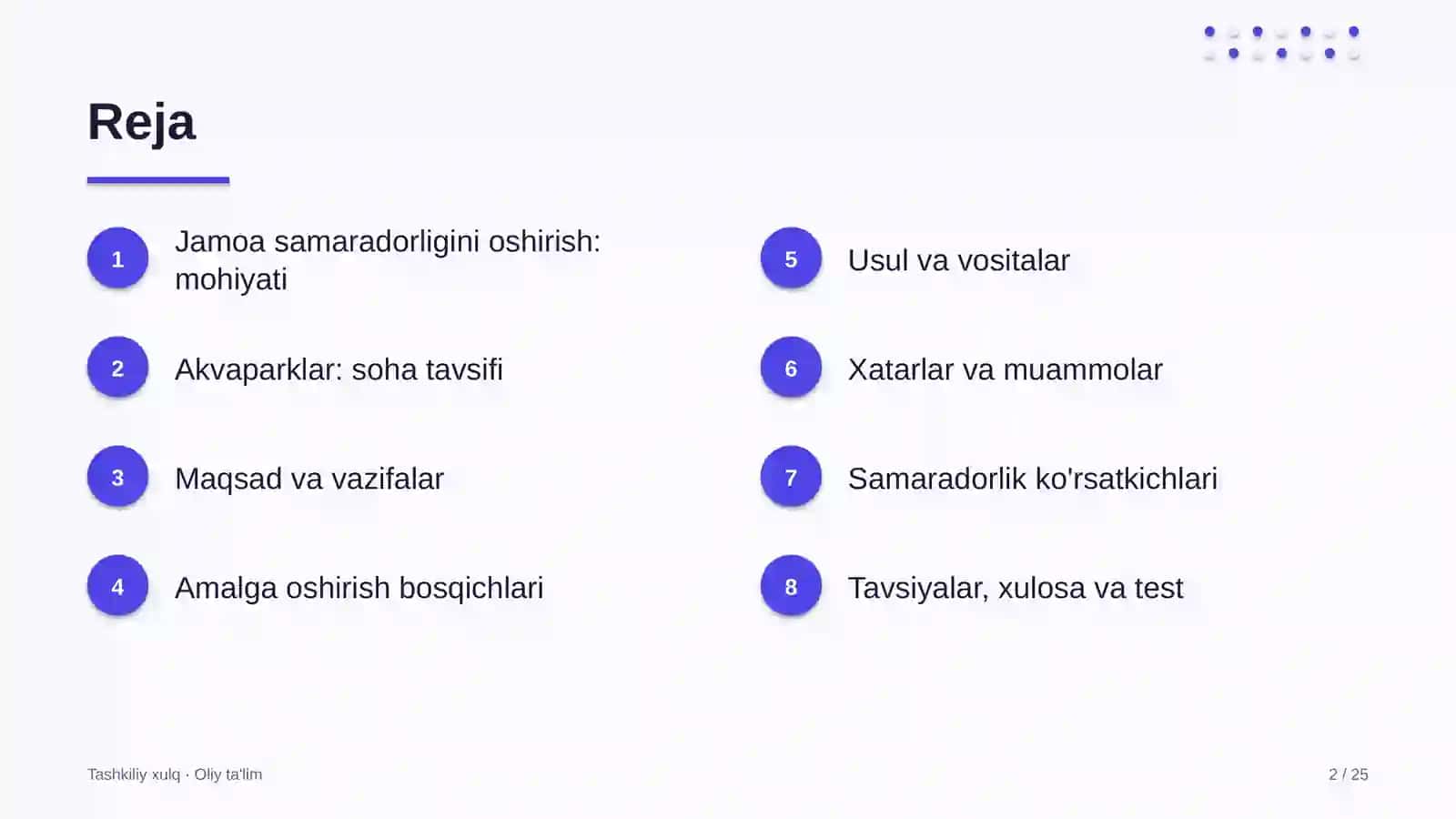 Akvaparklarda jamoa samaradorligini oshirish 2