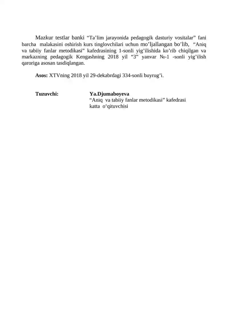 TA’LIM JARAYONIDA PEDAGOGIK DASTURIY VOSITALAR 2