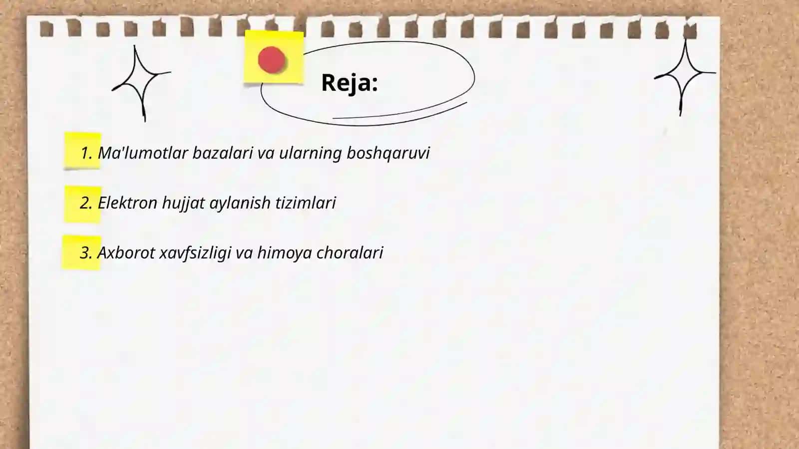 Ma'lumotlar bazalari va ularning boshqaruvi 2