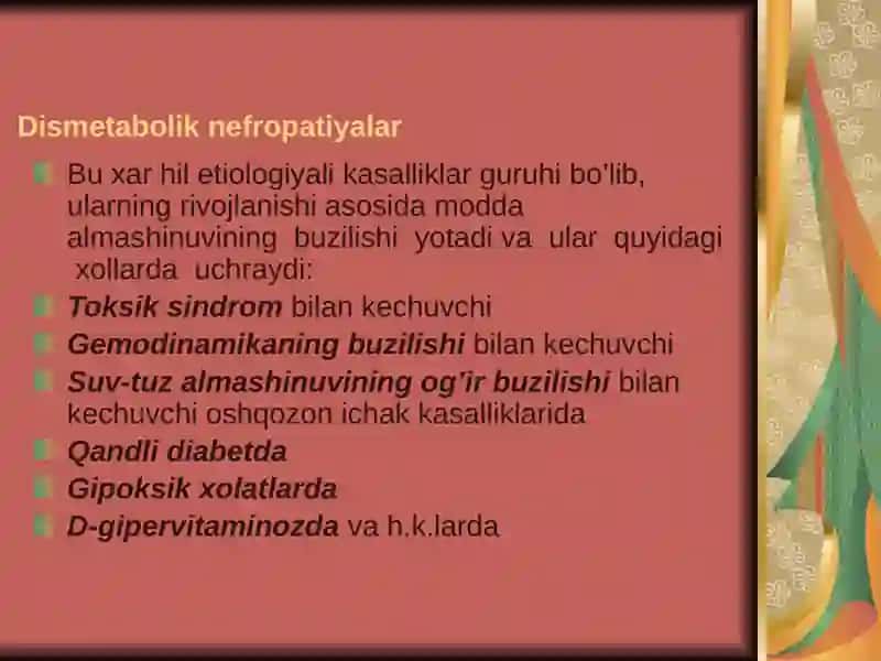 Dismetabolik nefropatiyalar 2