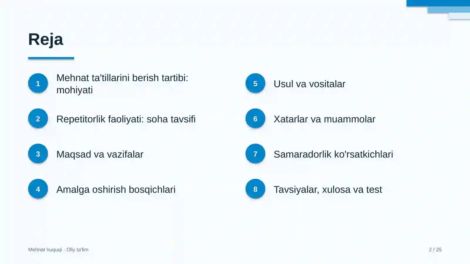 repetitorlik faoliyatida mehnat ta'tillarini berish tartibi 8040 2