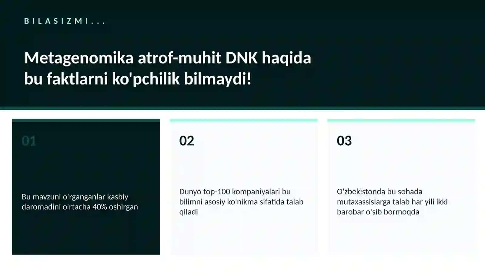 BIOTEXNOLOGIYA VA GENOMIKA 2