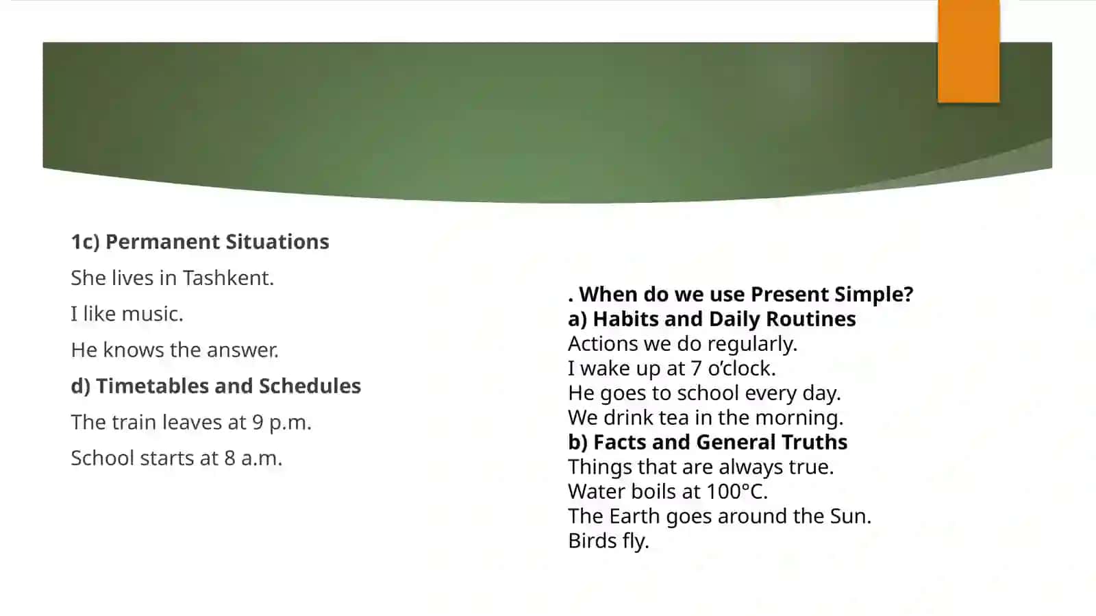 Present Simple Tense 2