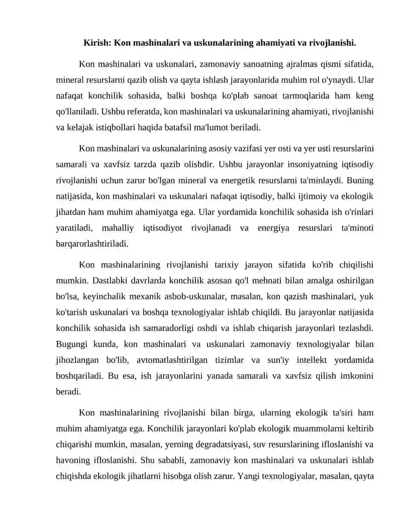Kon mashinalari va uskunalari 2
