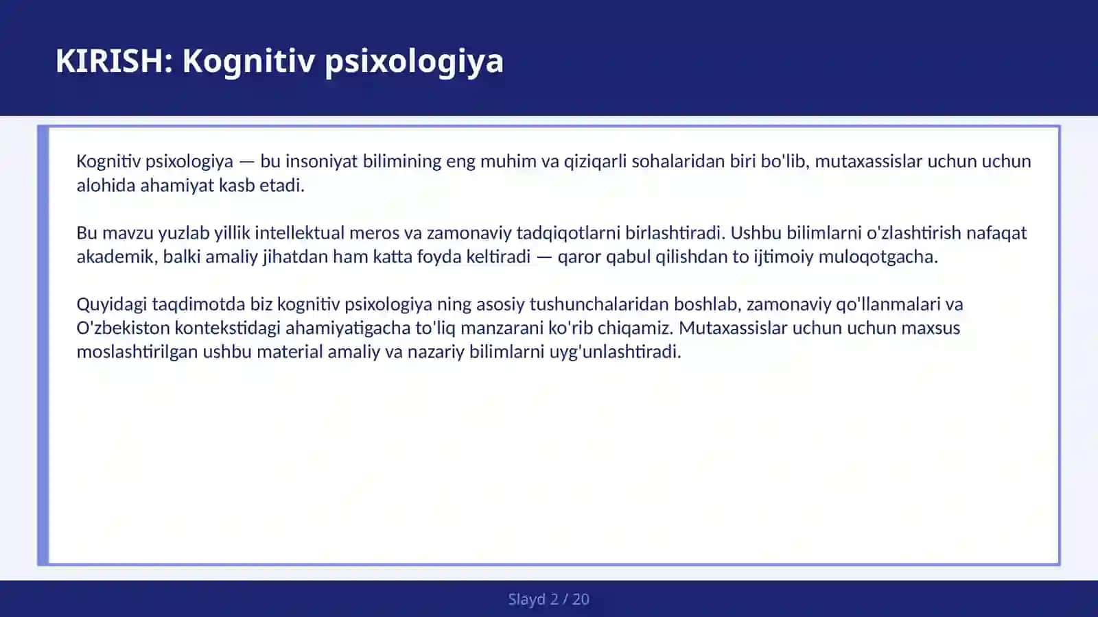 KOGNITIV PSIXOLOGIYA 2