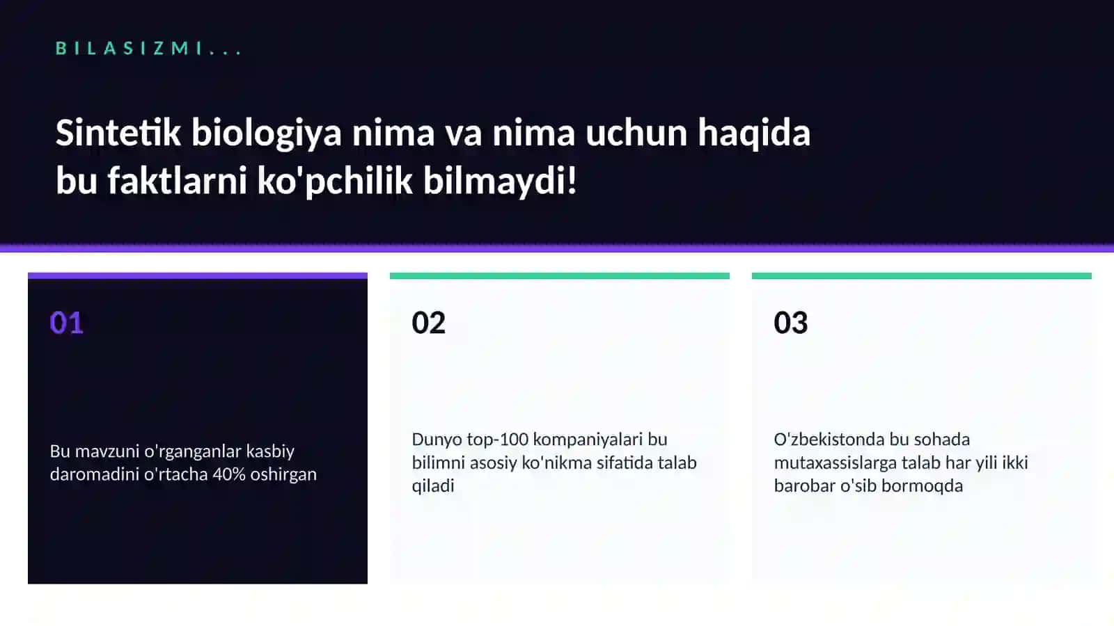 BIOTEXNOLOGIYA VA GENOMIKA 2