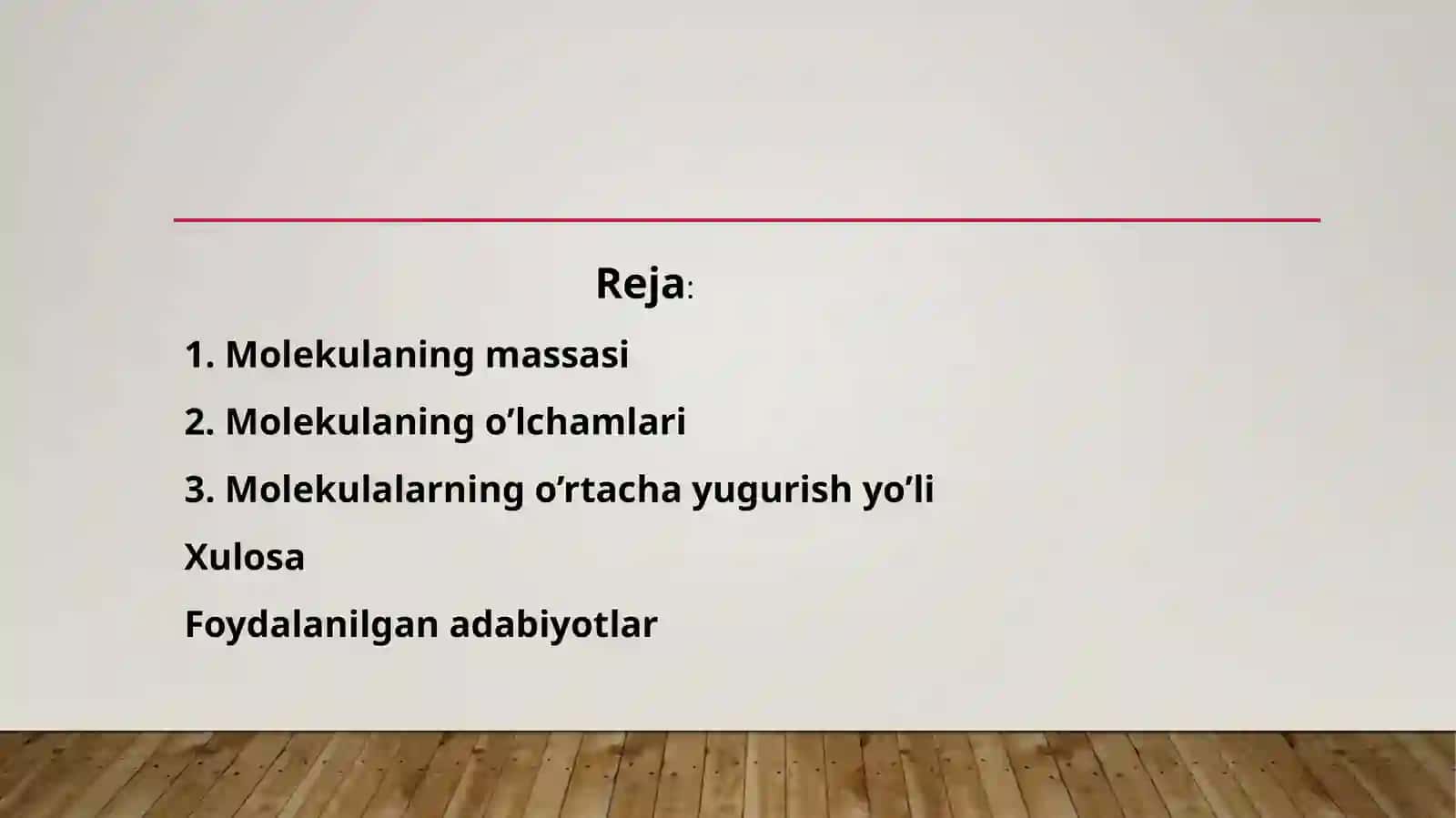 Molekulaning massasi va o'lchamlari 2