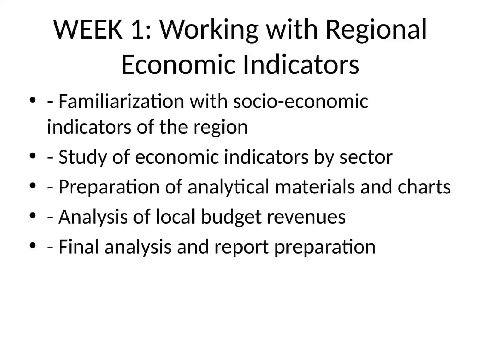 5-Week Internship Report 2