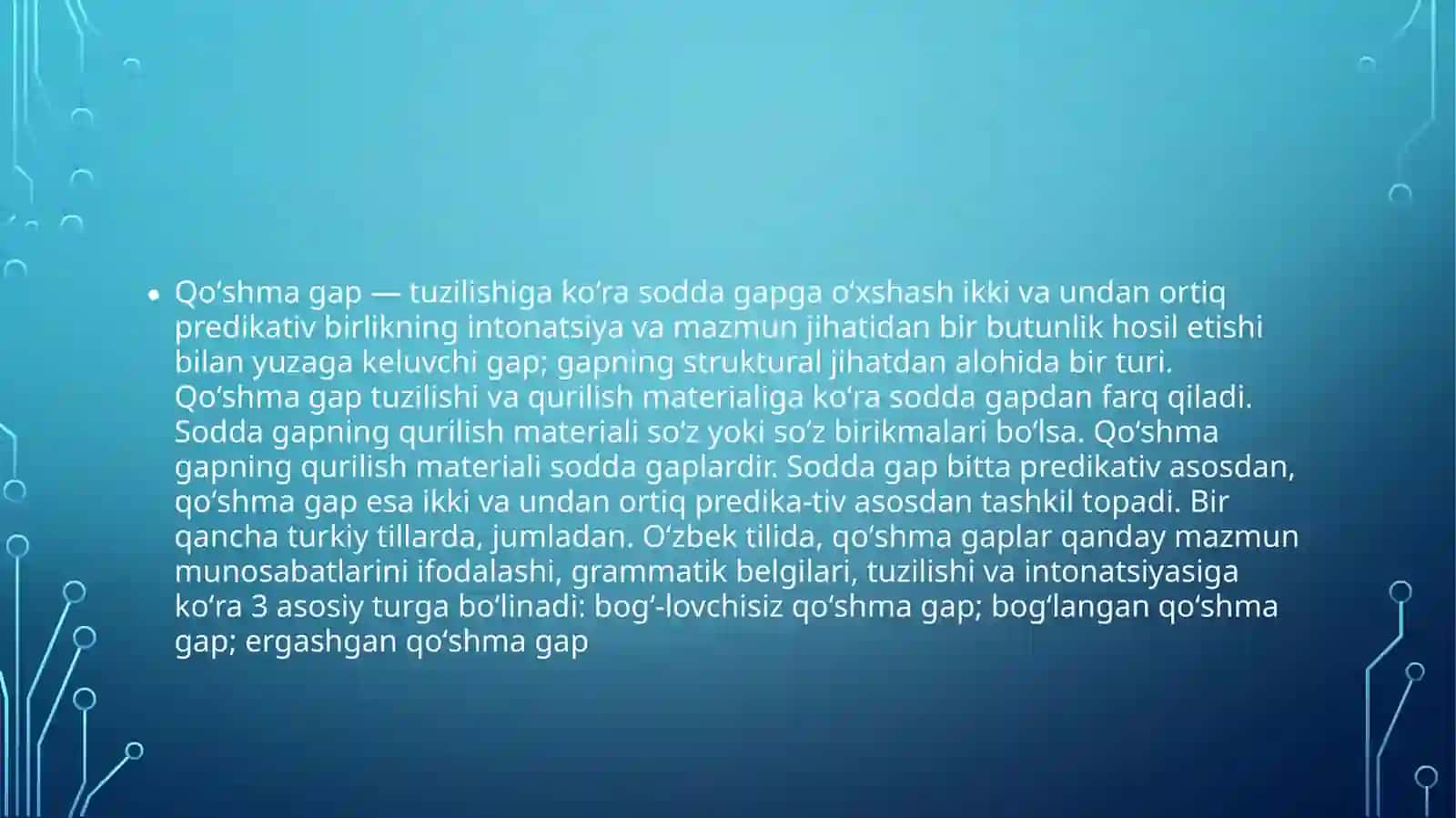 Qo’shma gaplar 2