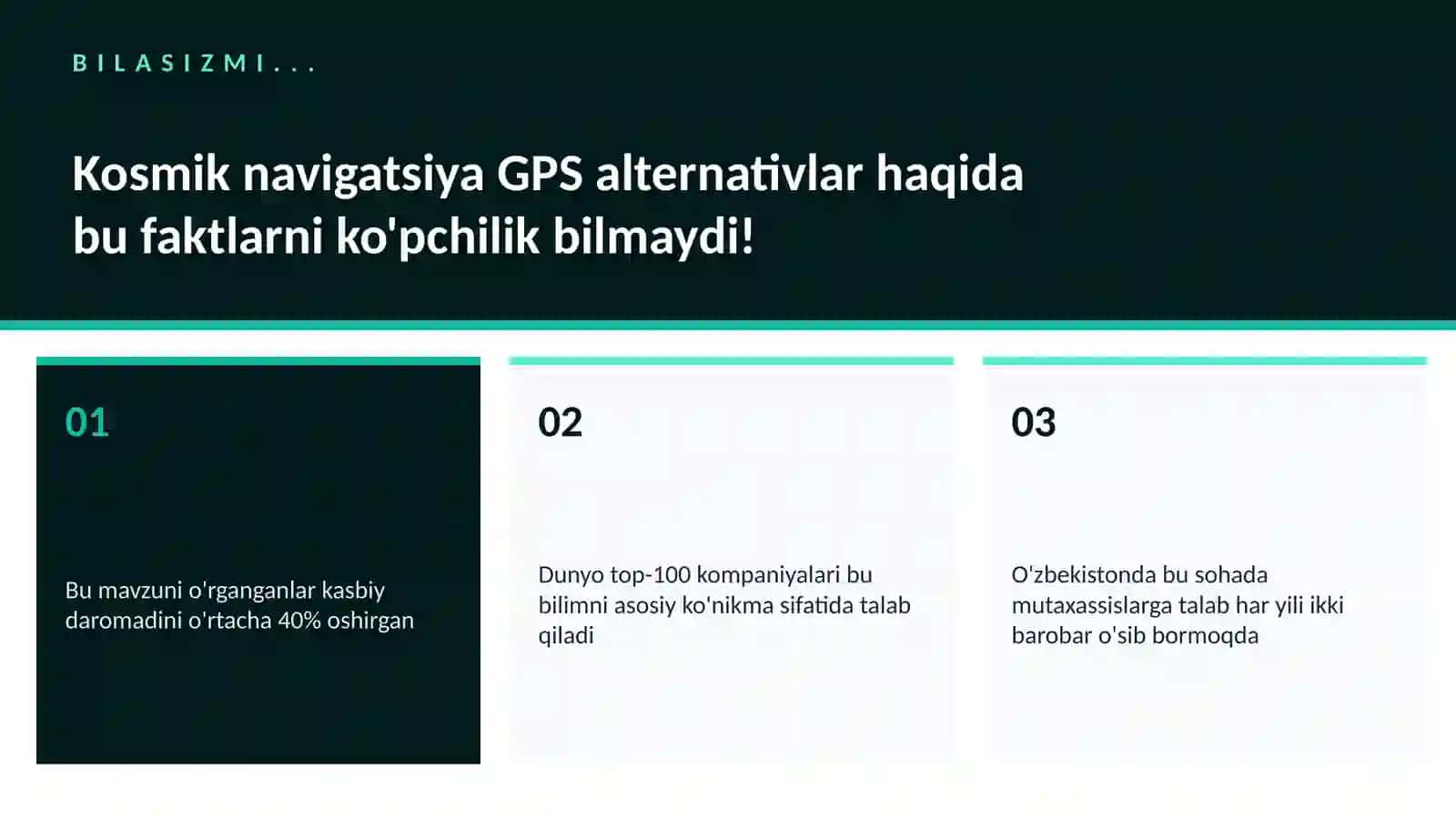 Kosmik navigatsiya GPS alternativlar 2