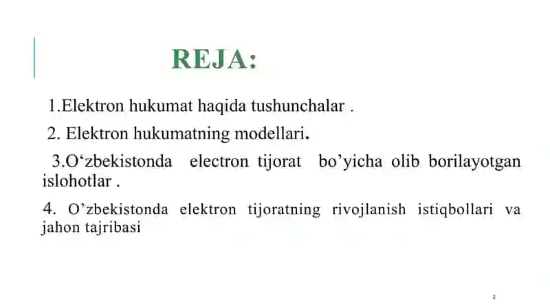 Elektron hukumat va uning modellari 2