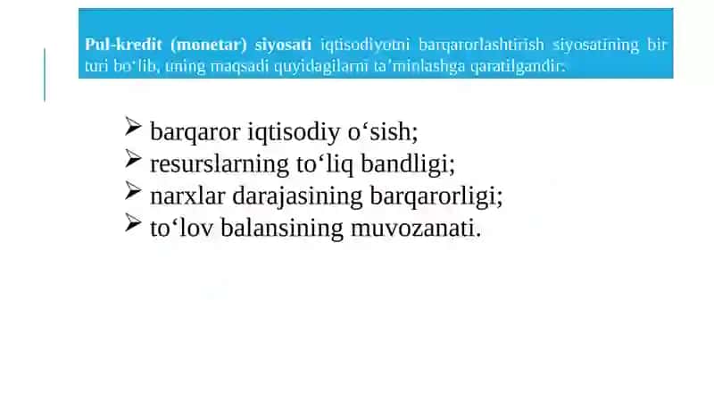 Pul-kredit siyosati 2