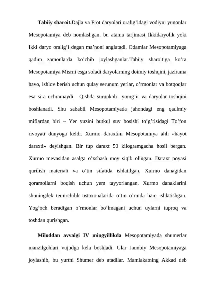 Mesopotamiya sivilizatsiyasi 2