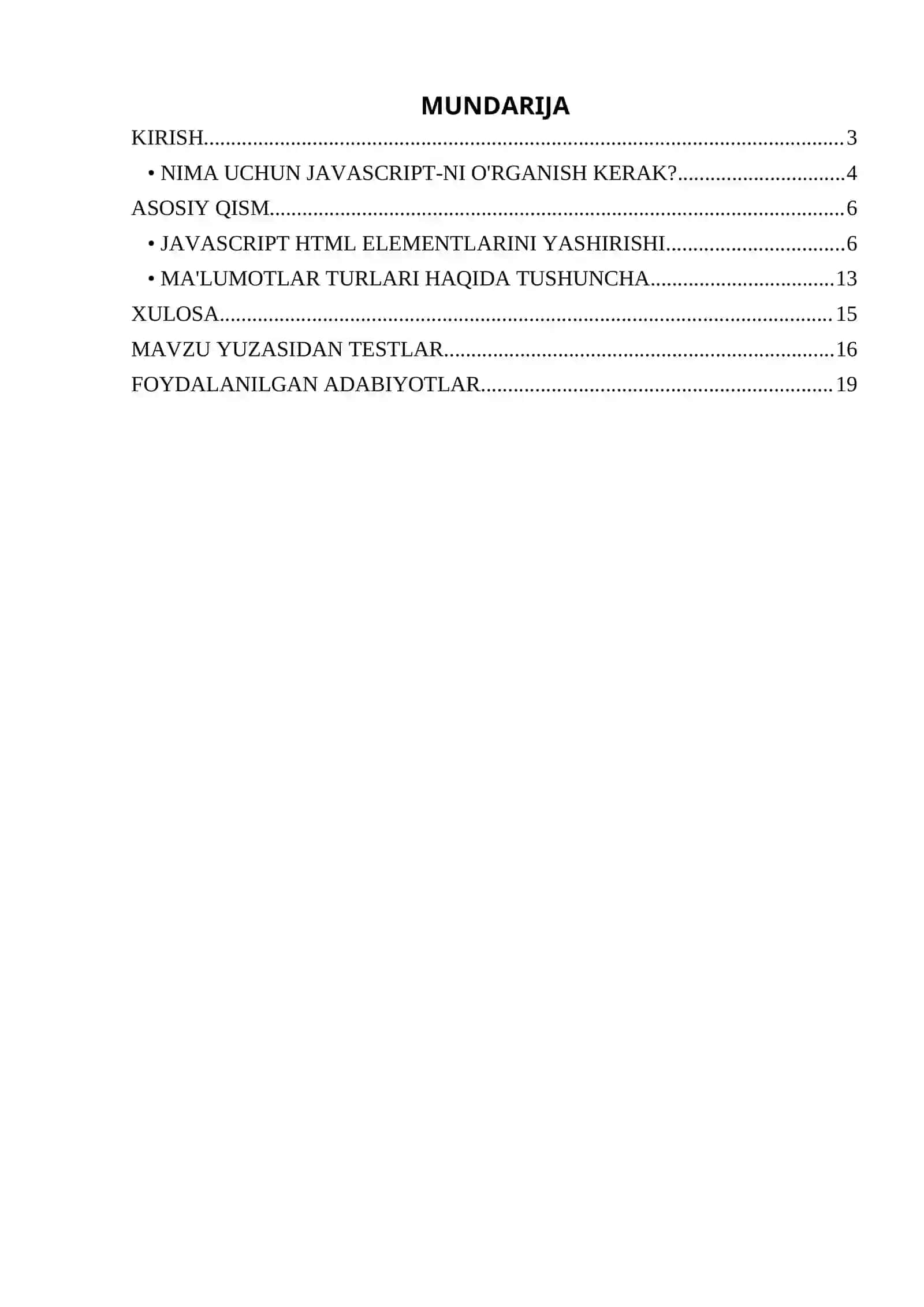 Java Script Dasturlash Tilida Sodda Masalalarni Dasturlash 2
