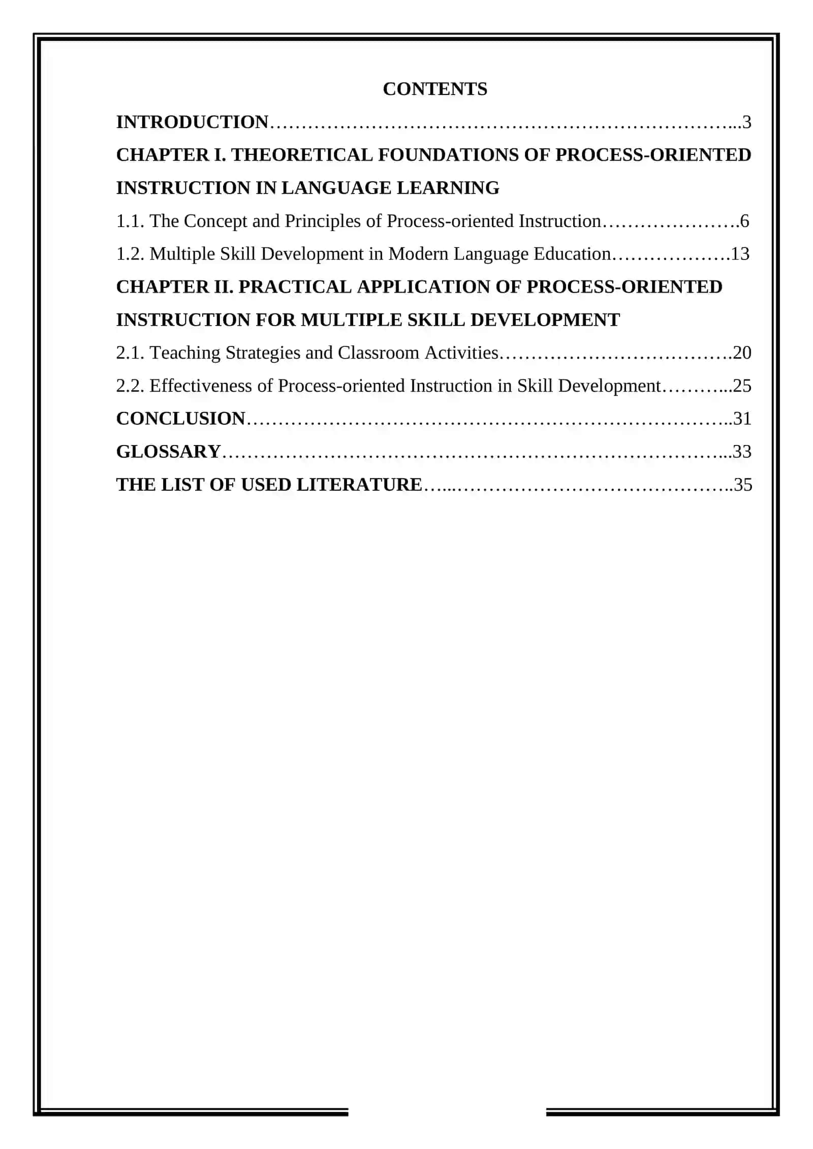 Process-oriented Instruction for Multiple Skill Development 2