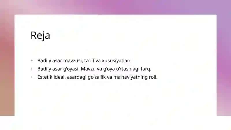 Badiiy asar mavzusi 2