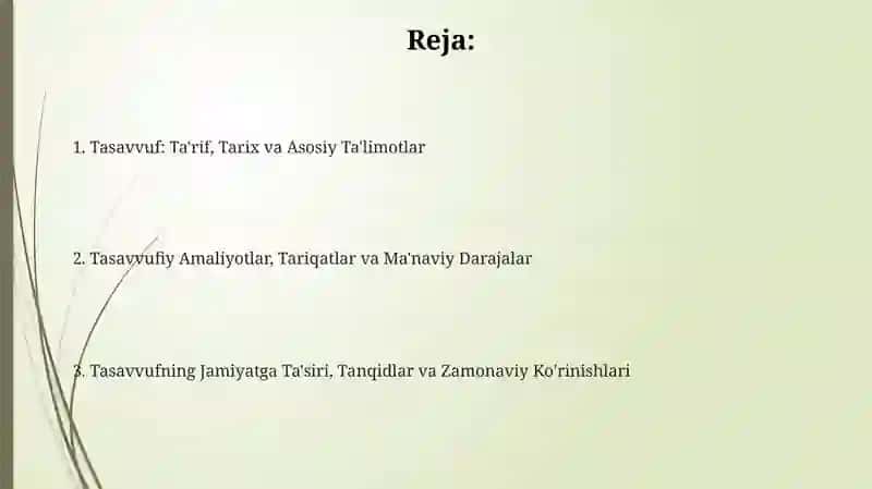 Tasavvuf va uning mohiyati 2