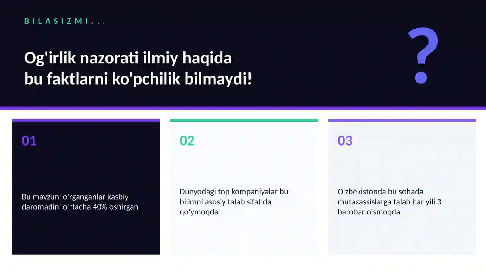 Og'irlik nazorati ilmiy 2