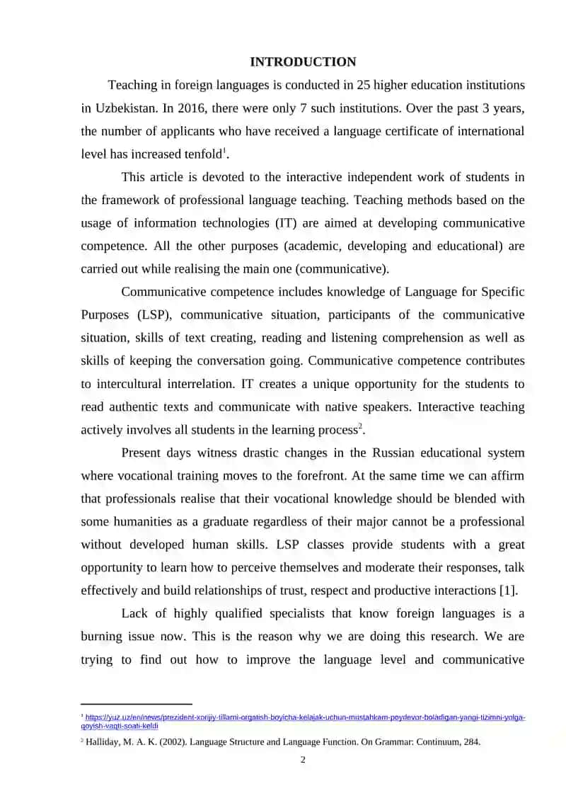 The usage of interactive technologies in forming pupils' communicative competence 2