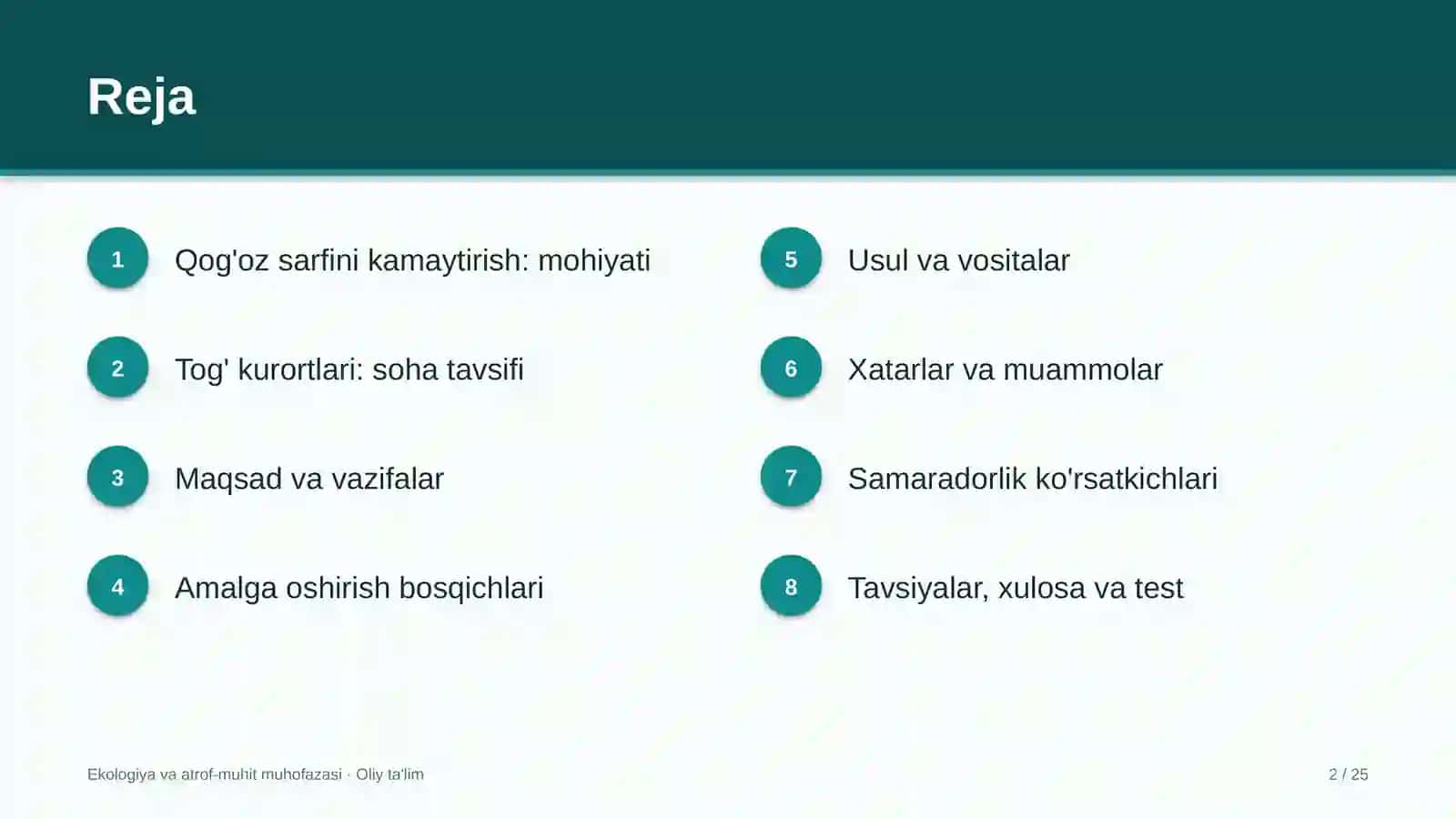 Tog' kurortlarida qog'oz sarfini kamaytirish 2