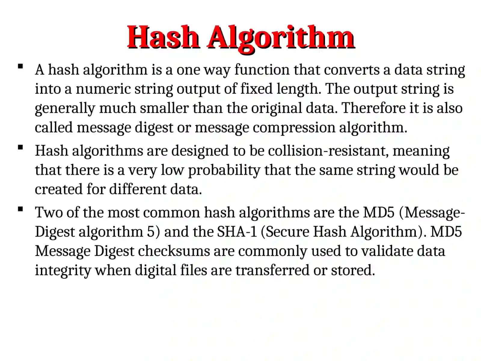 Hash Algorithm 2