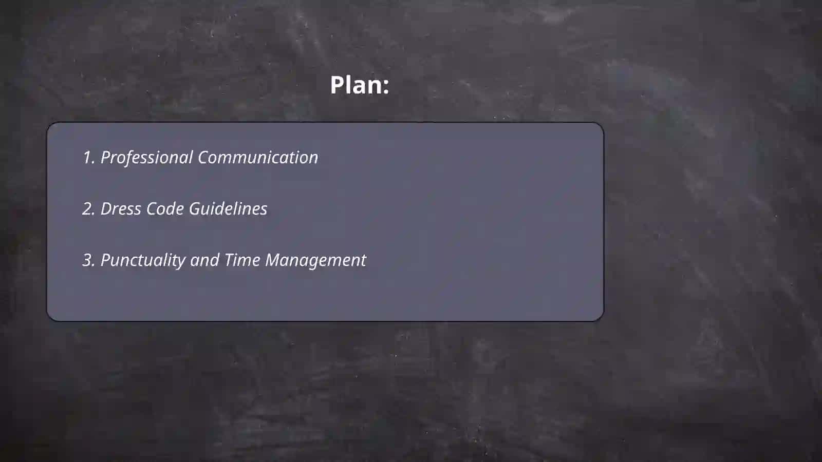 Work-place etiquette 2