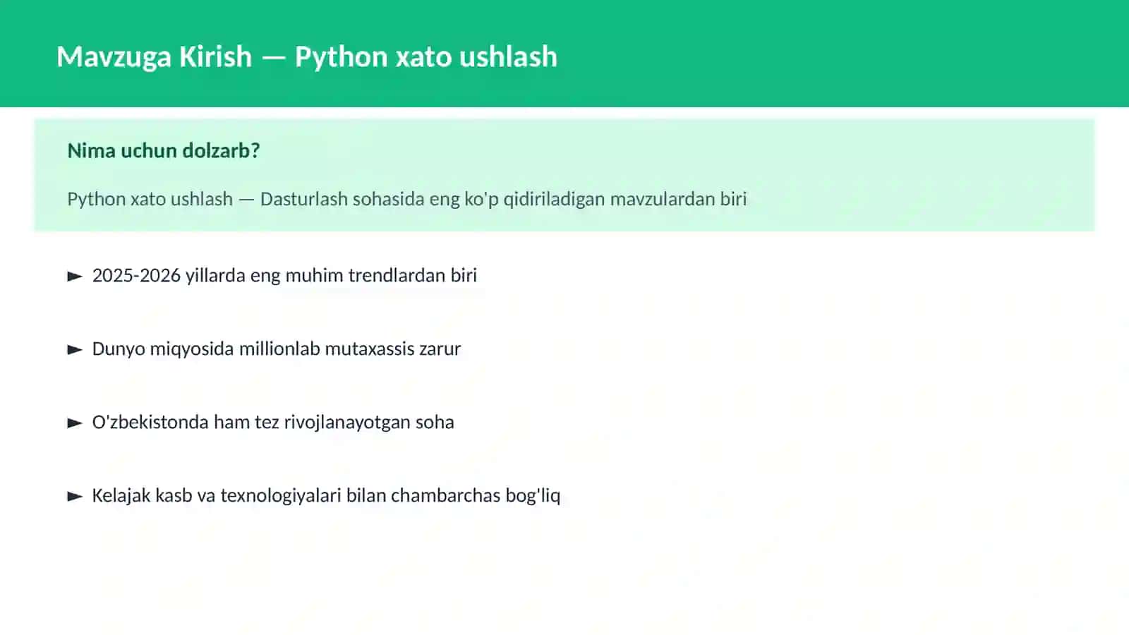 Python xato ushlash 2