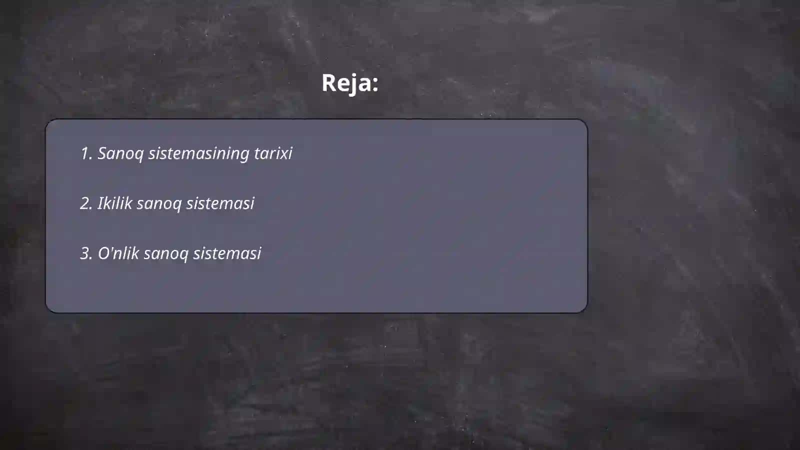 Sanoq sistemalri 2