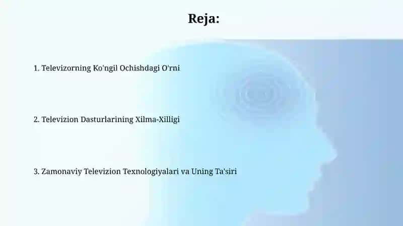 Televideniya ko'ngilochar sifstida 2