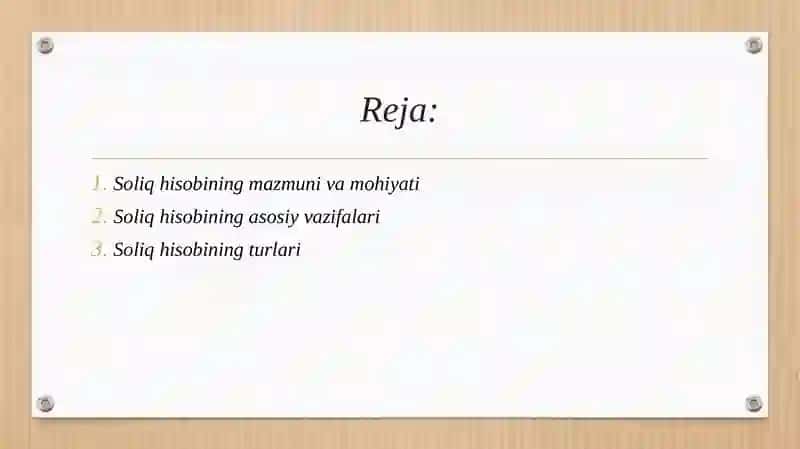 Soliq hisobi 2