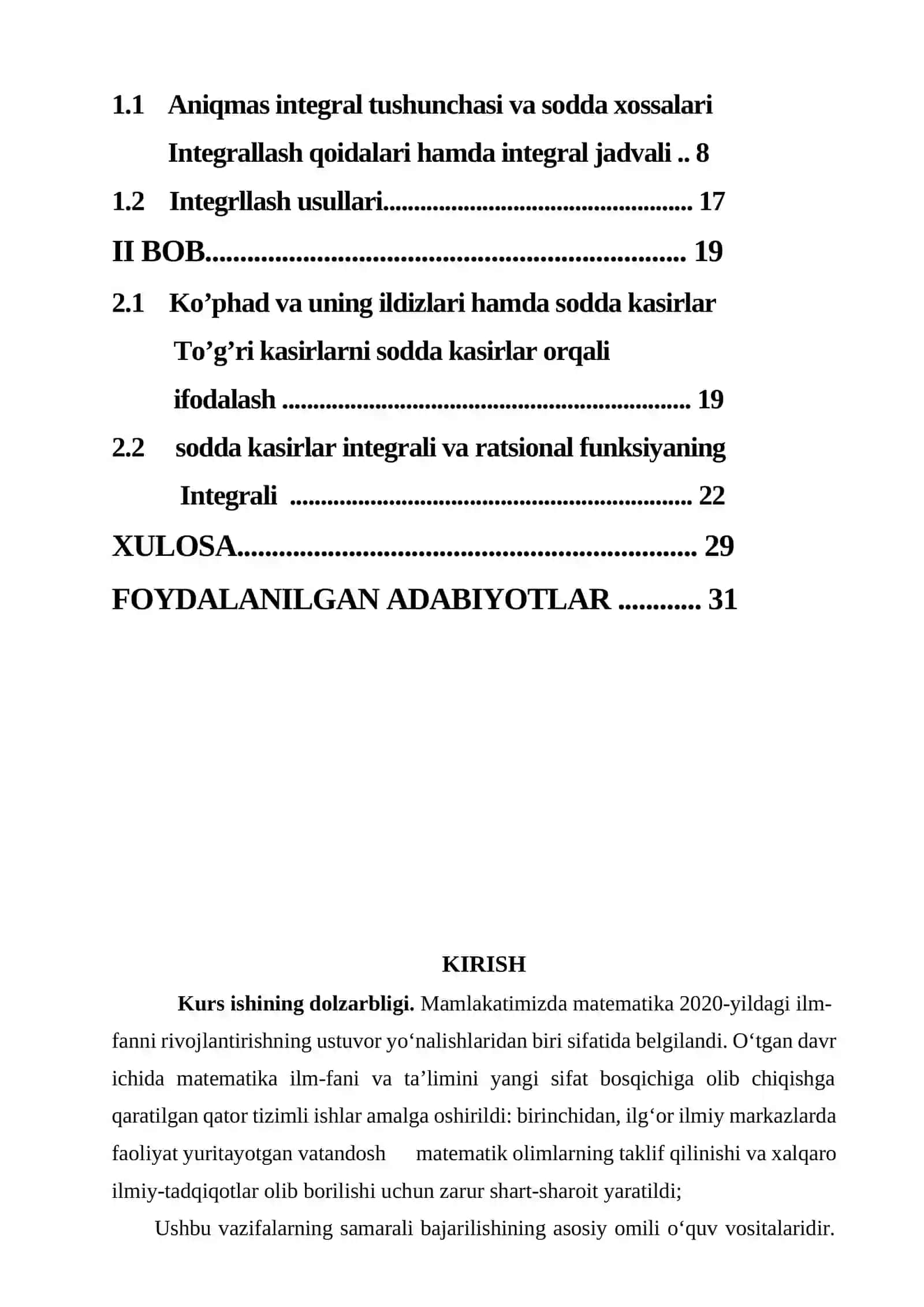 Aniqmas integral va boshlang’ich funksiya 2