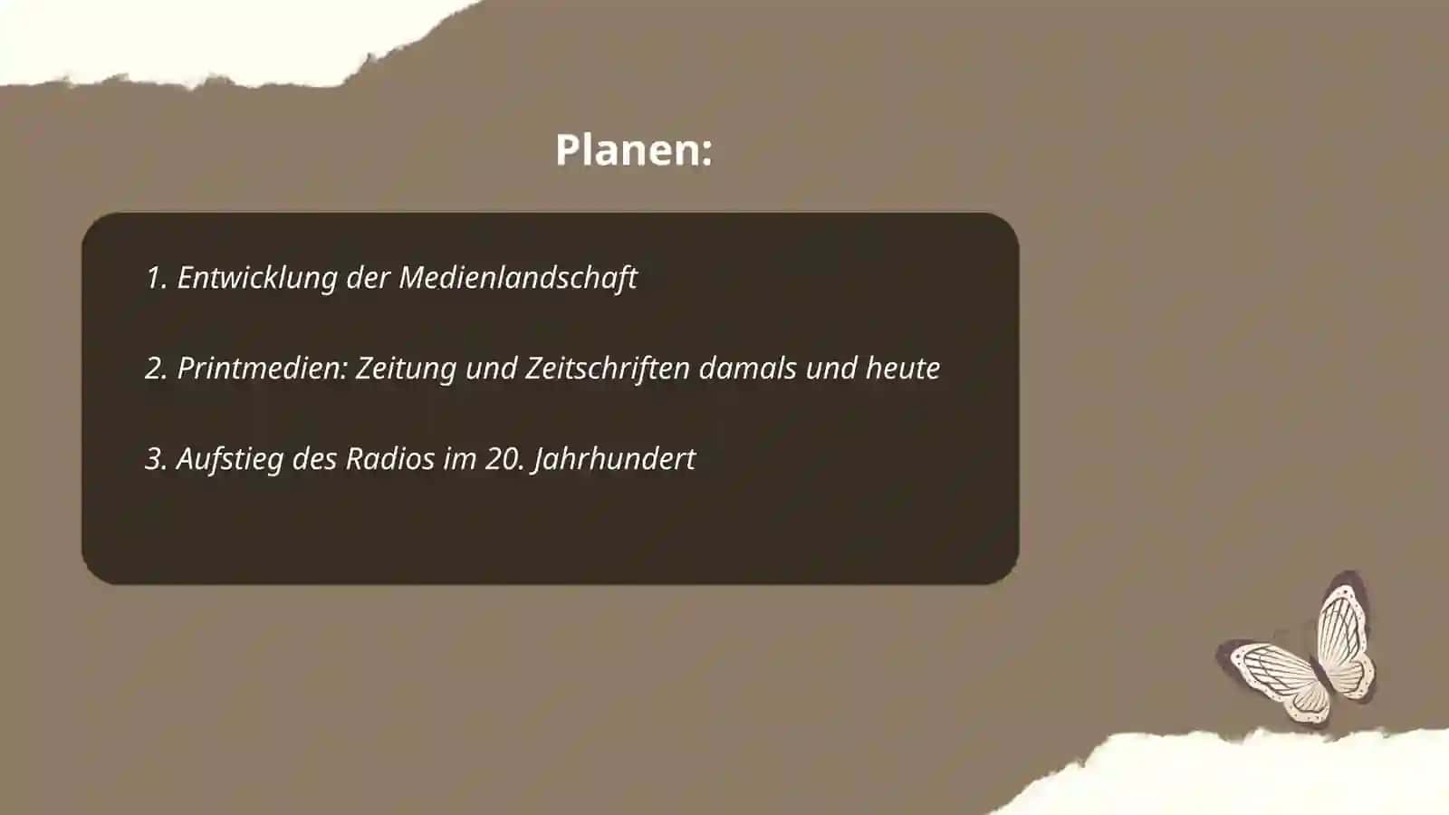 Medien.Früher und heute 2