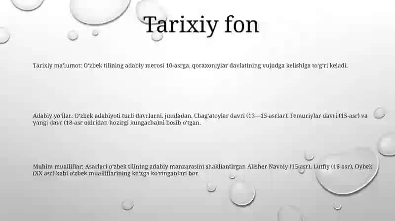 Oʻzbek Tilining Adabiy Be'Yorlari 2