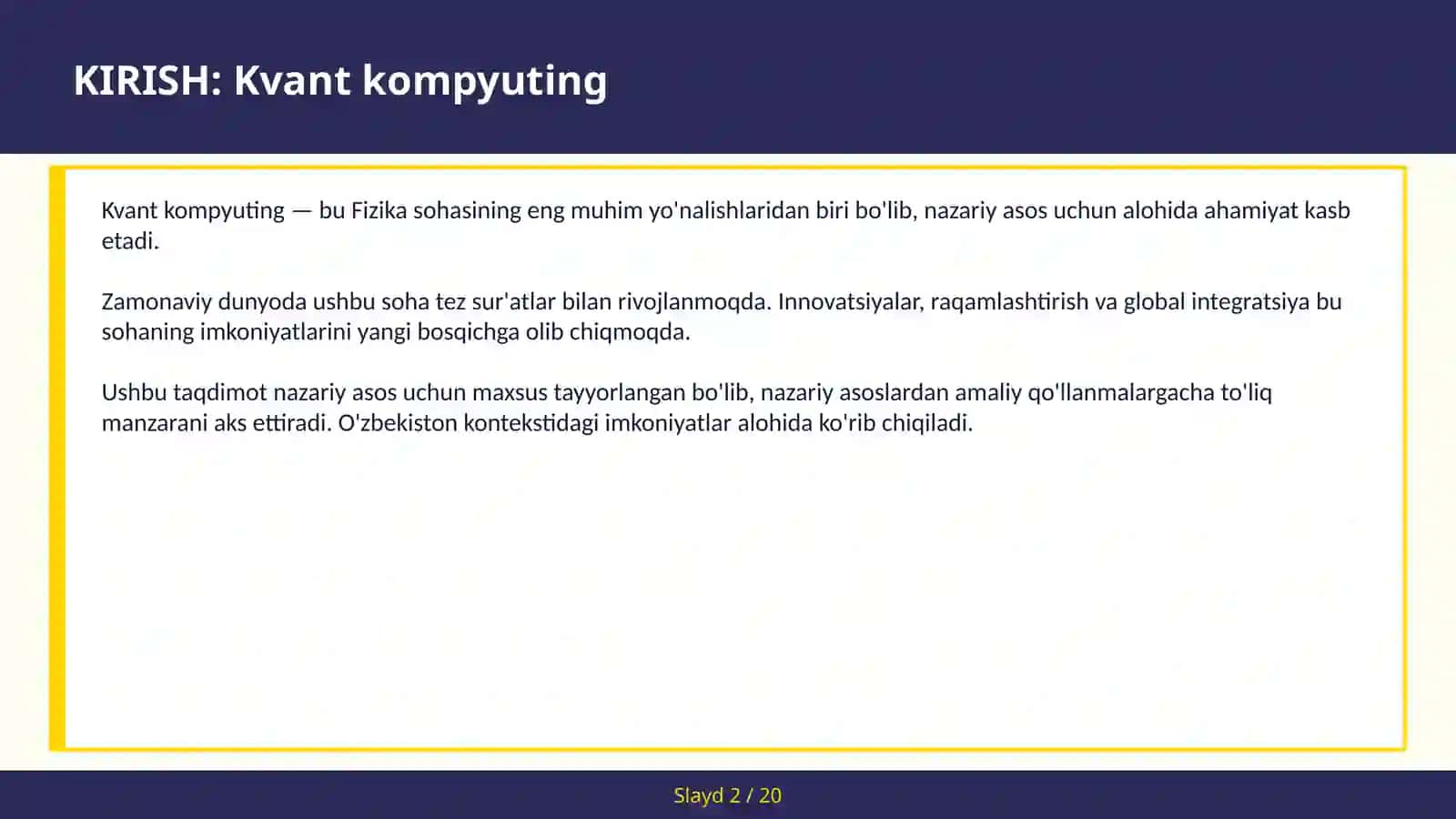 Kvant Kompyuting 2